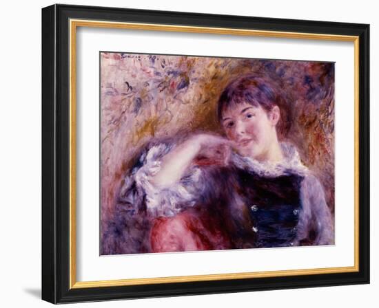The Dreamer, 1879-Pierre-Auguste Renoir-Framed Giclee Print