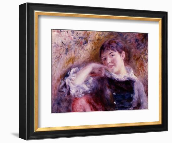 The Dreamer, 1879-Pierre-Auguste Renoir-Framed Giclee Print