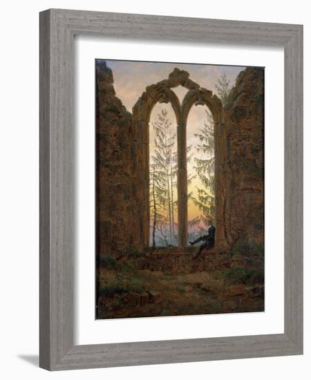 The Dreamer (Ruins of the Oybi), C1835-Caspar David Friedrich-Framed Giclee Print