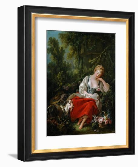 The Dreaming Shepherdess-Francois Boucher-Framed Giclee Print