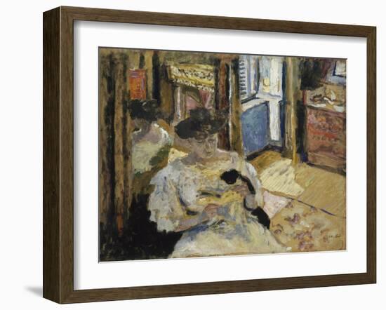 The Dressing-Room, Madame Hessel Reading at Amfréville, 1906-Edouard Vuillard-Framed Giclee Print