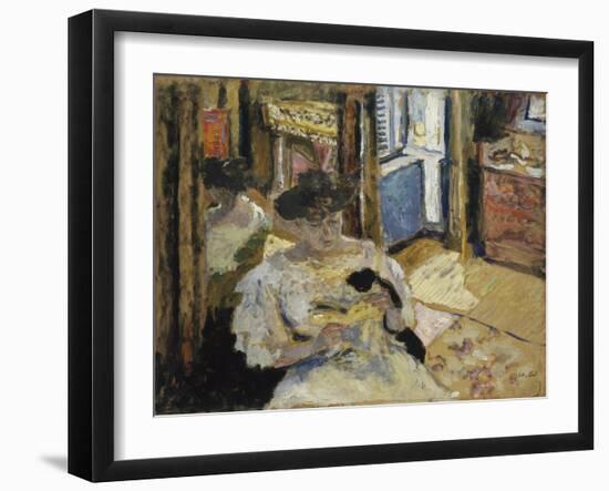 The Dressing-Room, Madame Hessel Reading at Amfréville, 1906-Edouard Vuillard-Framed Giclee Print