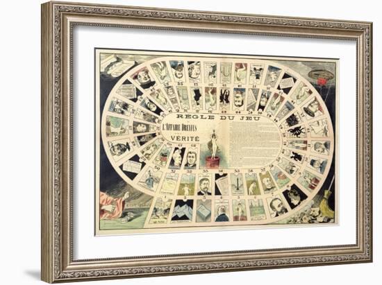 The Dreyfus Affair Game, with Portraits of the Various Individuals Involved, Late 19th Century-null-Framed Giclee Print