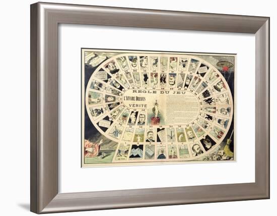 The Dreyfus Affair Game, with Portraits of the Various Individuals Involved, Late 19th Century-null-Framed Giclee Print