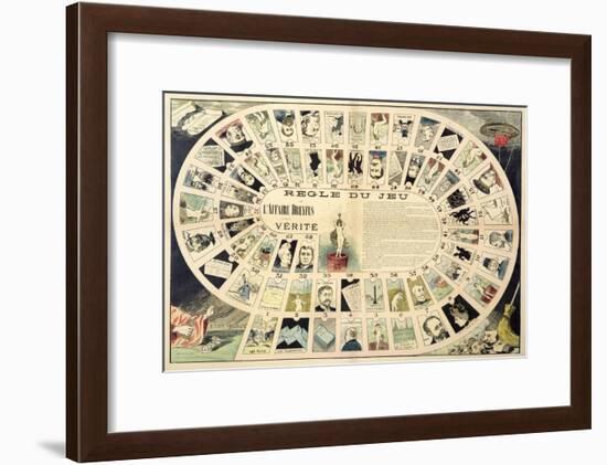 The Dreyfus Affair Game, with Portraits of the Various Individuals Involved, Late 19th Century-null-Framed Giclee Print