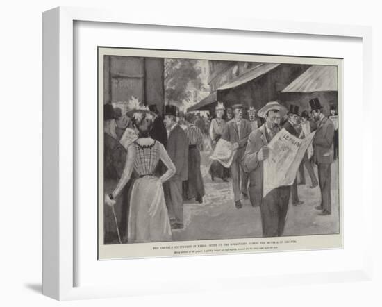 The Dreyfus Excitement in Paris, Scene on the Boulevards During the Re-Trial of Dreyfus-null-Framed Giclee Print
