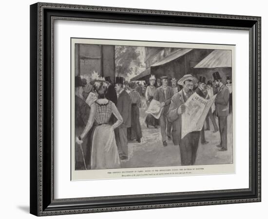 The Dreyfus Excitement in Paris, Scene on the Boulevards During the Re-Trial of Dreyfus-null-Framed Giclee Print