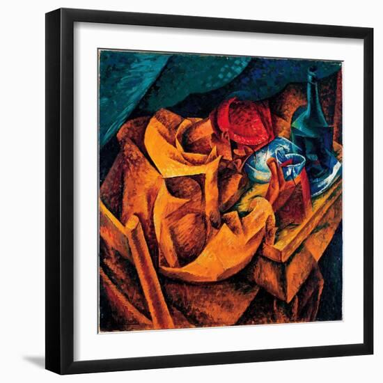 The Drinker, 1914 (Oil on Canvas)-Umberto Boccioni-Framed Giclee Print