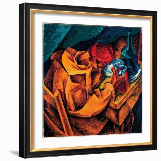 The Drinker, 1914 (Oil on Canvas)-Umberto Boccioni-Framed Giclee Print