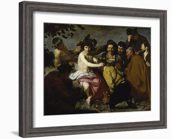 The Drinker (The Triumph of Bacchus/ Los Borrachos), 1628-Diego Velazquez-Framed Giclee Print