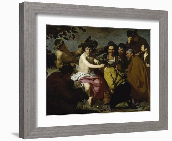 The Drinker (The Triumph of Bacchus/ Los Borrachos), 1628-Diego Velazquez-Framed Giclee Print