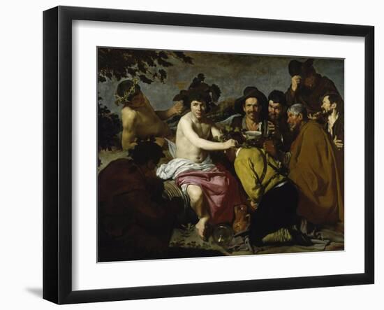 The Drinker (The Triumph of Bacchus/ Los Borrachos), 1628-Diego Velazquez-Framed Giclee Print