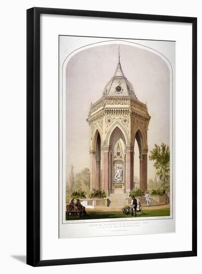 The Drinking Fountain in Victoria Park, Hackney, London, C1861-Robert Dudley-Framed Giclee Print