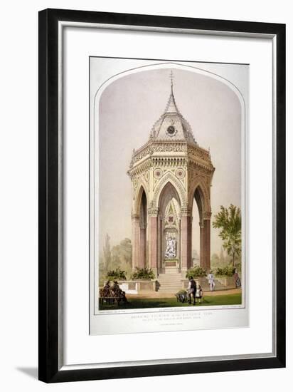 The Drinking Fountain in Victoria Park, Hackney, London, C1861-Robert Dudley-Framed Giclee Print