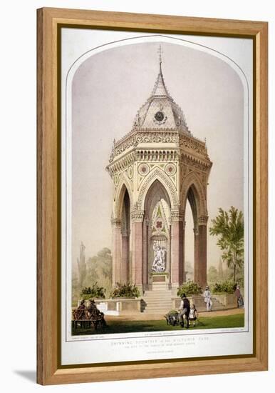 The Drinking Fountain in Victoria Park, Hackney, London, C1861-Robert Dudley-Framed Premier Image Canvas