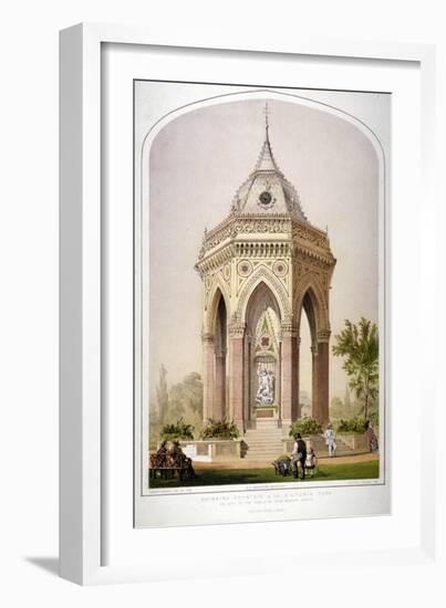 The Drinking Fountain in Victoria Park, Hackney, London, C1861-Robert Dudley-Framed Giclee Print