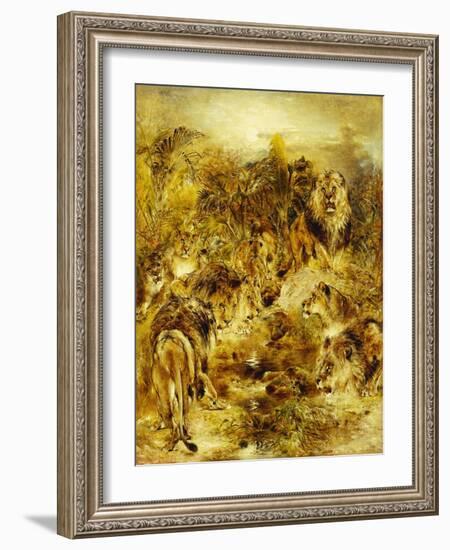 The Drinking Place-William John Huggins-Framed Giclee Print