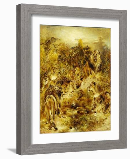 The Drinking Place-William John Huggins-Framed Giclee Print