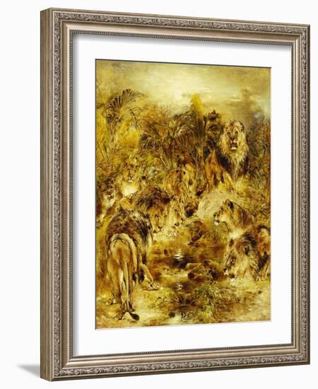 The Drinking Place-William John Huggins-Framed Giclee Print