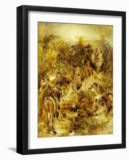 The Drinking Place-William John Huggins-Framed Giclee Print