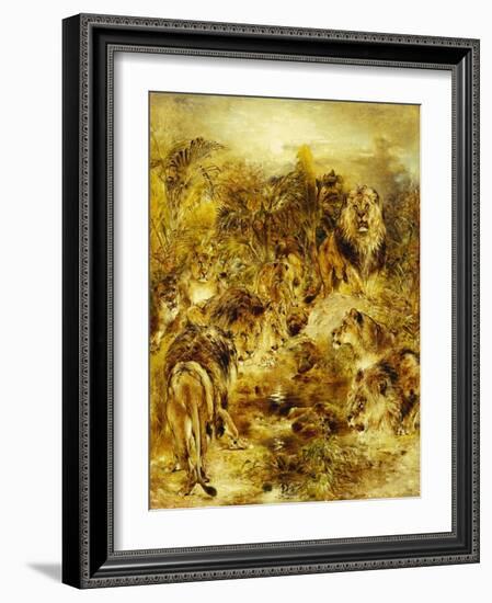 The Drinking Place-William John Huggins-Framed Giclee Print