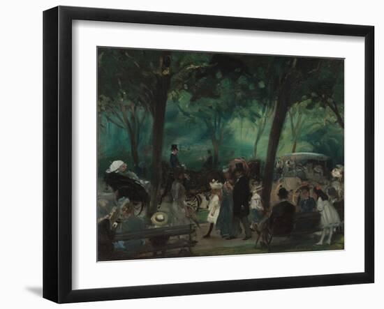 The Drive, Central Park, 1905, by William Glackens, 1870-1938, American impressionist painting,-William Glackens-Framed Art Print