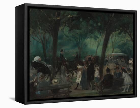 The Drive, Central Park, C.1905 (Oil on Canvas)-William James Glackens-Framed Premier Image Canvas
