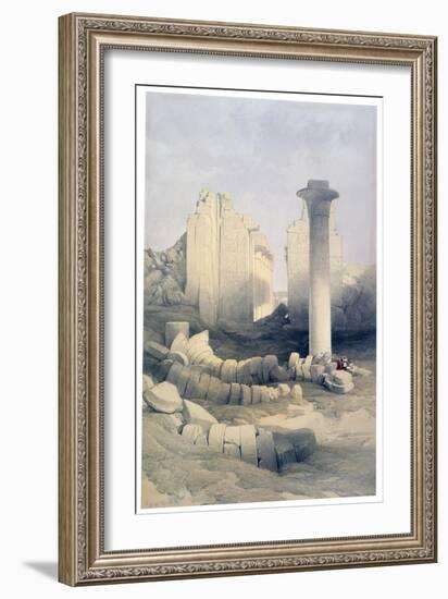 The Dromos or Central Hall of the Great Temple of Amun, Karnak, 19th Century-David Roberts-Framed Giclee Print