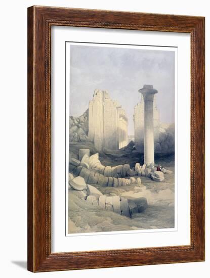 The Dromos or Central Hall of the Great Temple of Amun, Karnak, 19th Century-David Roberts-Framed Giclee Print