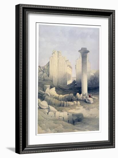 The Dromos or Central Hall of the Great Temple of Amun, Karnak, 19th Century-David Roberts-Framed Giclee Print