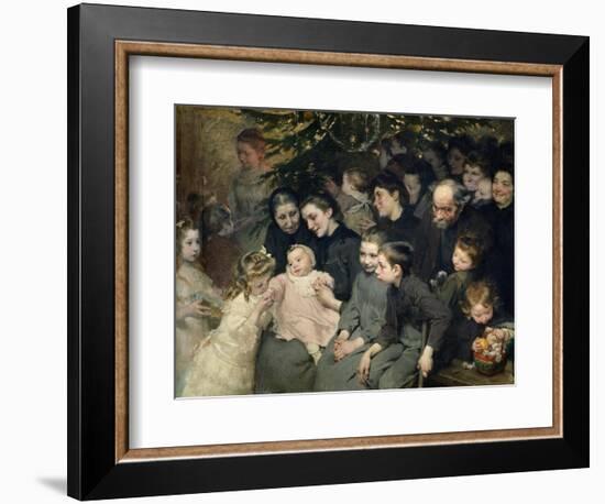 The Drop of Milk in Belleville: The Christmas Tree at the Dispensary, 1908-Jules Jean Geoffroy-Framed Giclee Print