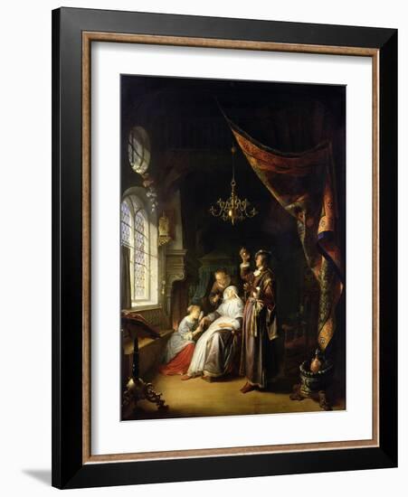 The Dropsical Woman, circa 1663-Gerrit Dou-Framed Giclee Print