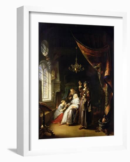 The Dropsical Woman, circa 1663-Gerrit Dou-Framed Giclee Print