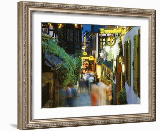 The Drosselgasse, Rudesheim, Rhine Valley, Germany-Simon Harris-Framed Photographic Print