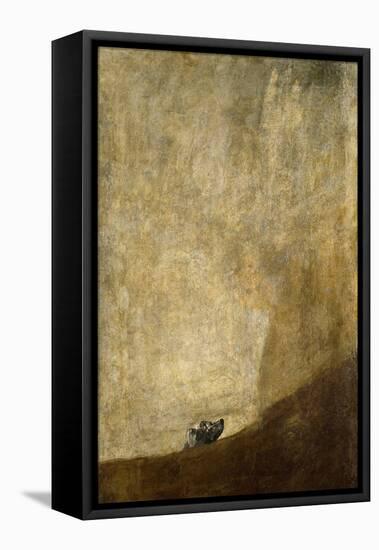 The drowning Dog. 1820-23-Francisco de Goya-Framed Premier Image Canvas