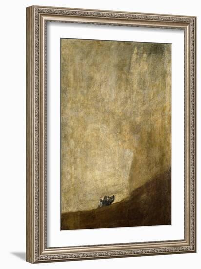 The drowning Dog. 1820-23-Francisco de Goya-Framed Giclee Print