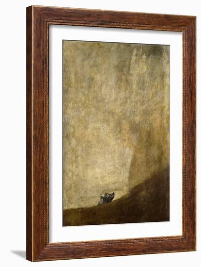 The drowning Dog. 1820-23-Francisco de Goya-Framed Giclee Print