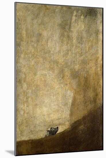 The drowning Dog. 1820-23-Francisco de Goya-Mounted Giclee Print