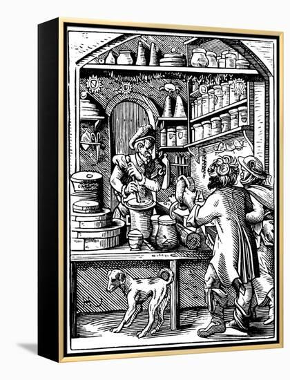 The Druggist's Shop, 1568-Jost Amman-Framed Premier Image Canvas