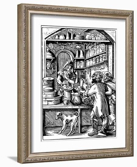 The Druggist's Shop, 1568-Jost Amman-Framed Giclee Print