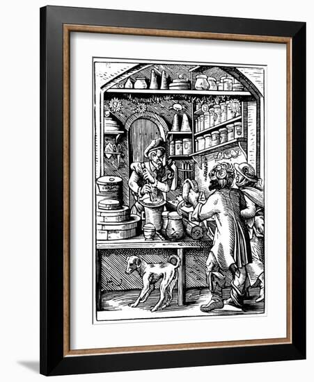 The Druggist's Shop, 1568-Jost Amman-Framed Giclee Print