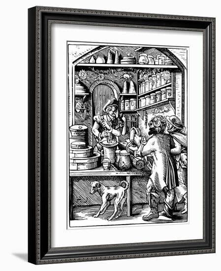 The Druggist's Shop, 1568-Jost Amman-Framed Giclee Print