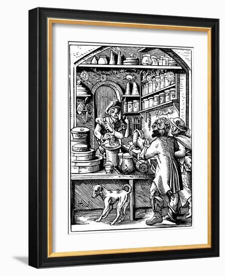 The Druggist's Shop, 1568-Jost Amman-Framed Giclee Print