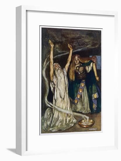 The Druid Warns Maeve About Cuchulain-Stephen Reid-Framed Art Print