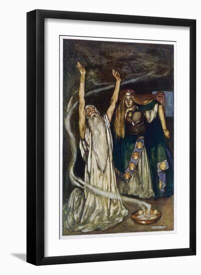 The Druid Warns Maeve About Cuchulain-Stephen Reid-Framed Art Print