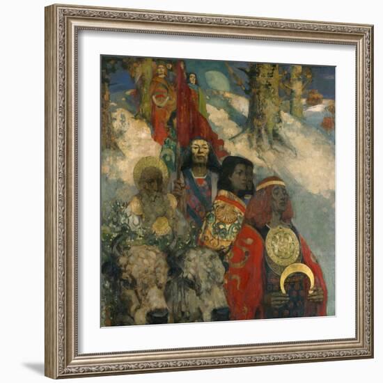 The Druids - Bringing in the Mistletoe, 1890-null-Framed Giclee Print