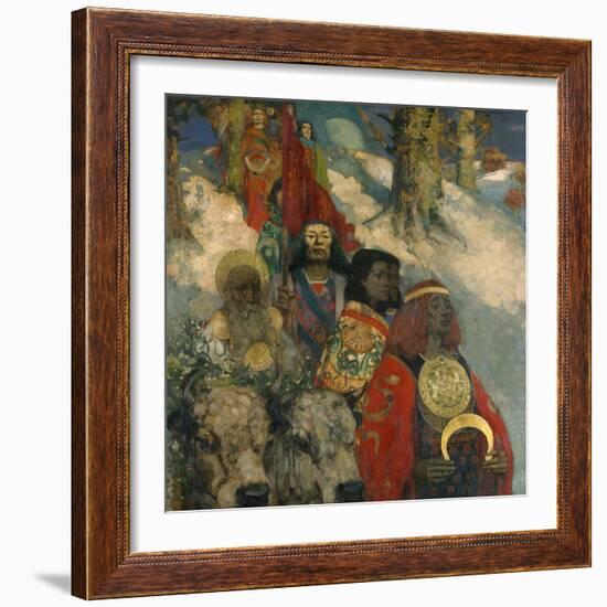 The Druids - Bringing in the Mistletoe, 1890-null-Framed Giclee Print