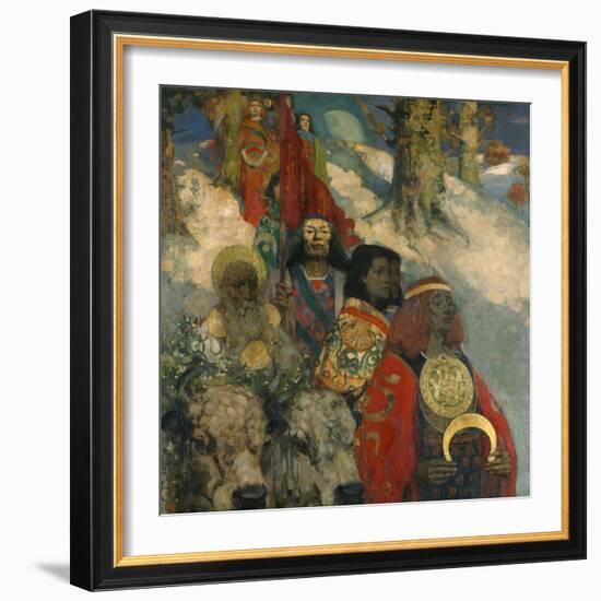 The Druids - Bringing in the Mistletoe, 1890-null-Framed Giclee Print