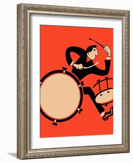 The Drummer-Mark Rogan-Framed Art Print