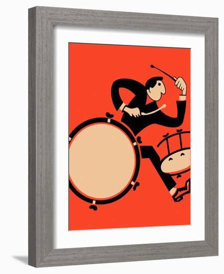 The Drummer-Mark Rogan-Framed Art Print